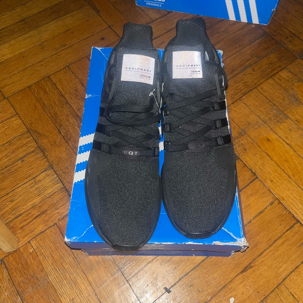 Adidas EQT Support ADV Triple Black Size 13 Sneakers Black Running Shoes EQT NEW